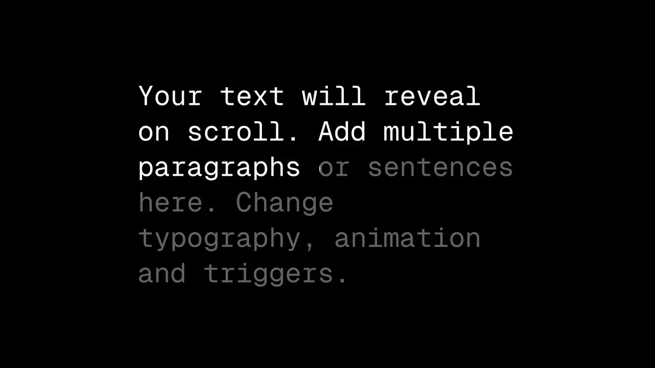 Text Scroll Reveal, the product thumbnail