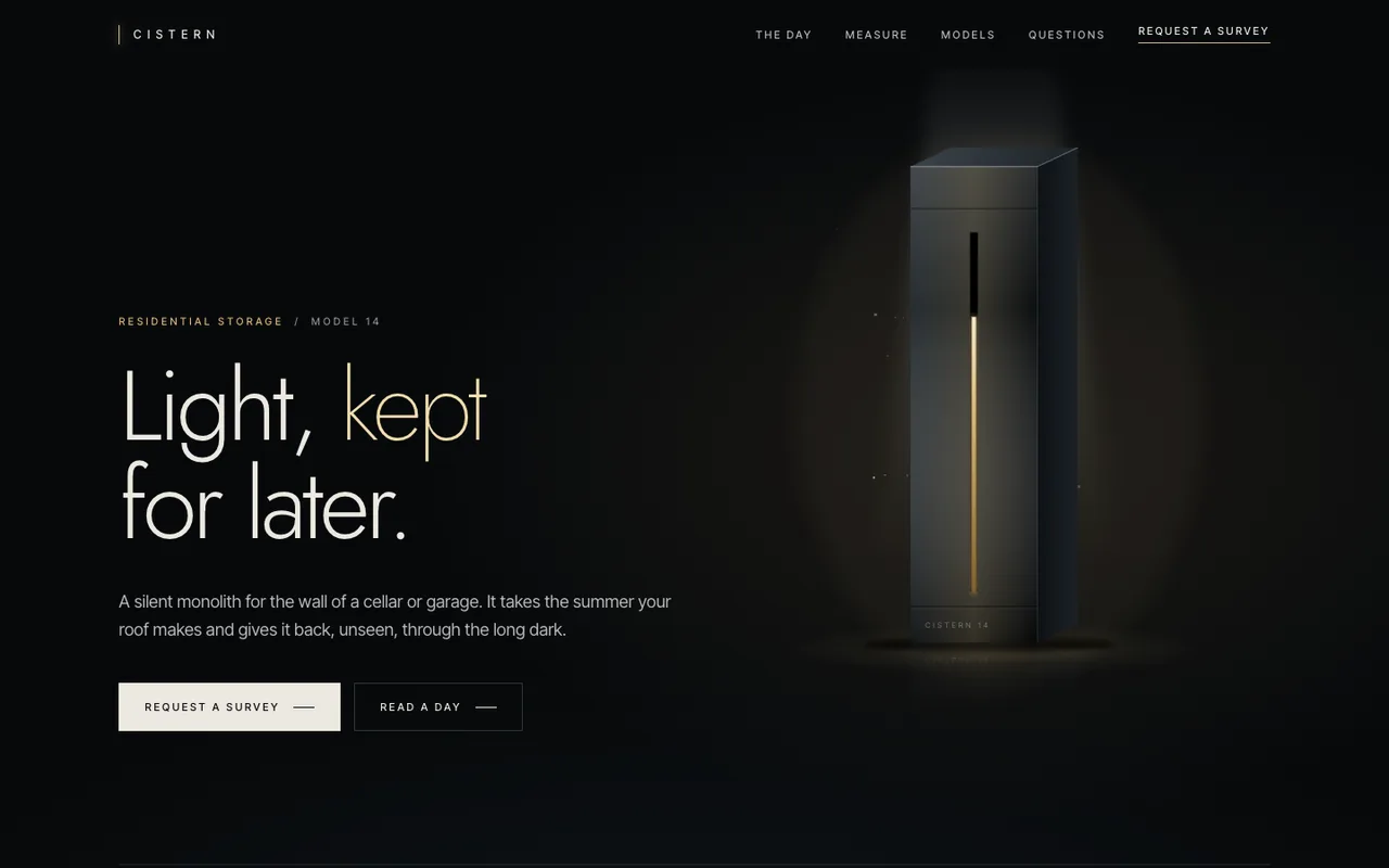 Cistern template — desktop screenshot 1