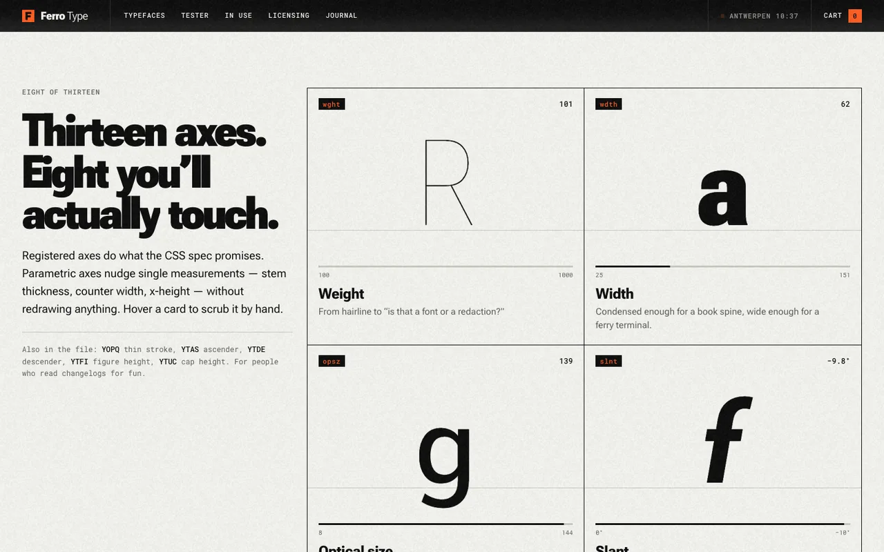 Ferro Type template — desktop screenshot 2
