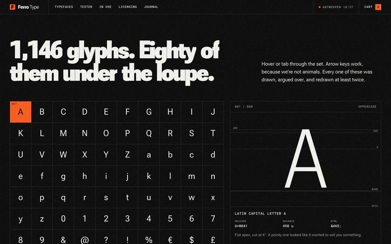 Ferro Type template — desktop screenshot 3