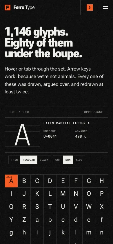 Ferro Type template — mobile screenshot 2