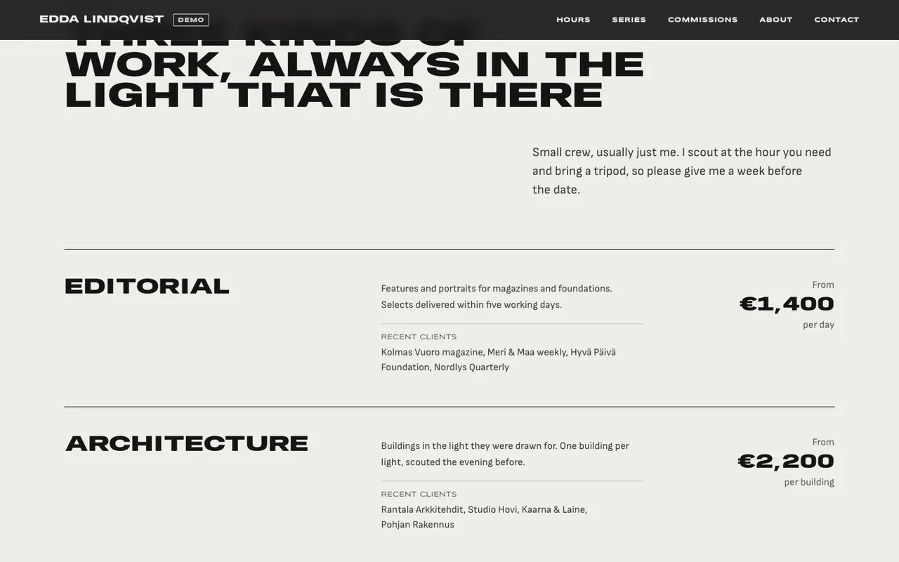 Halation template — desktop screenshot 4