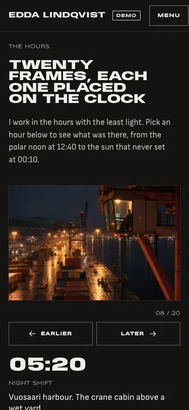 Halation template — mobile screenshot 2