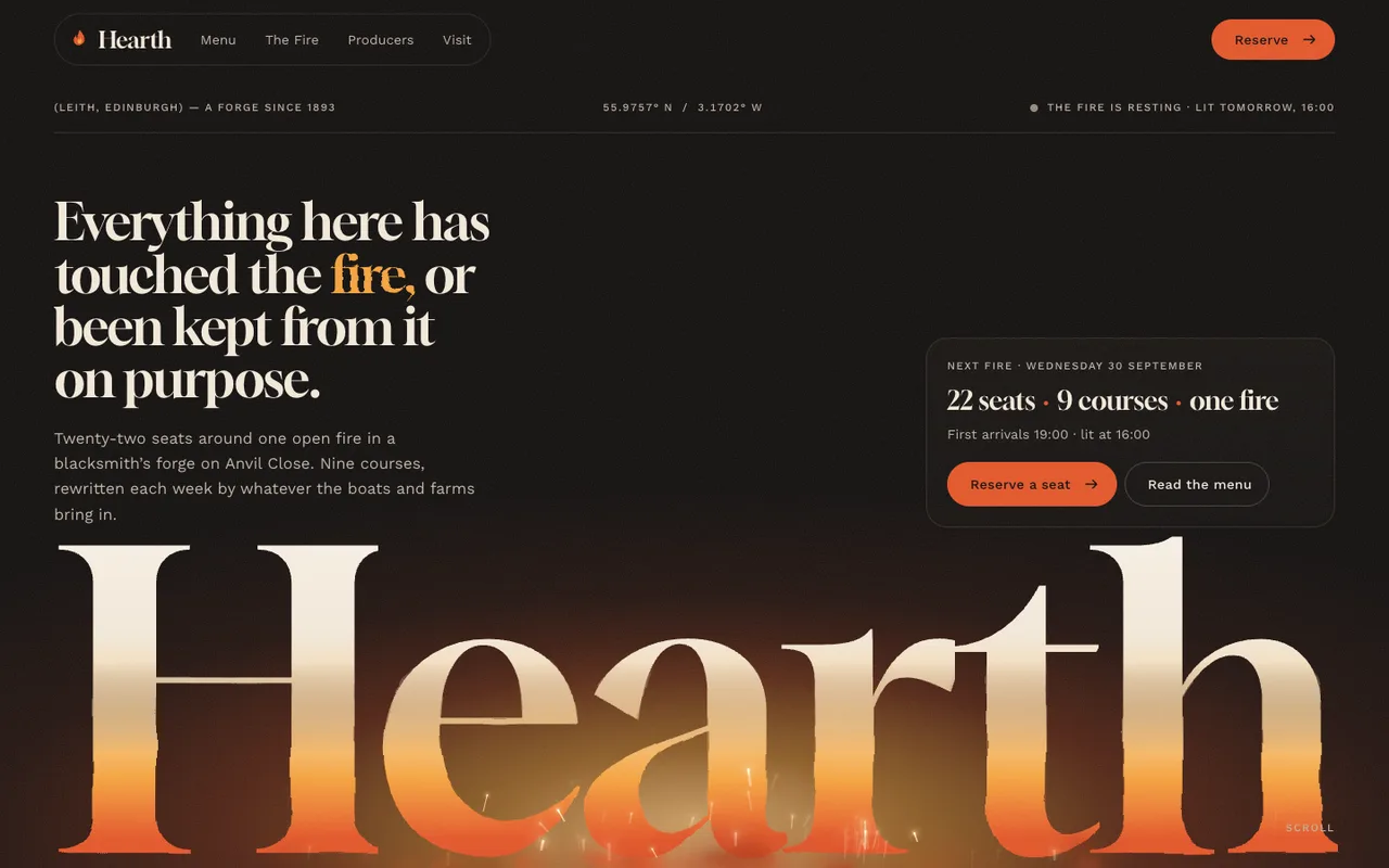 Hearth template — desktop screenshot 1