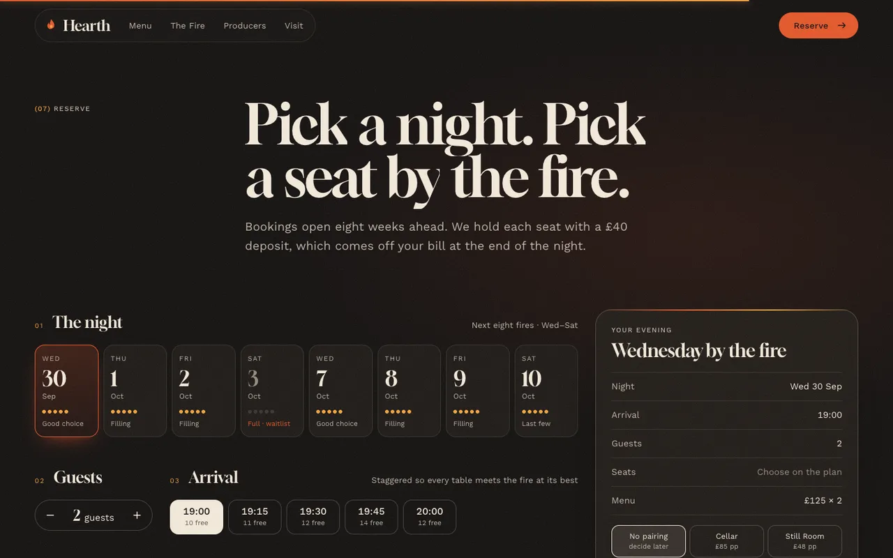 Hearth template — desktop screenshot 4