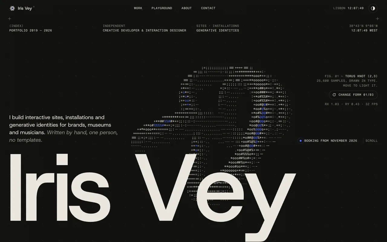 Iris Vey template — desktop screenshot 1