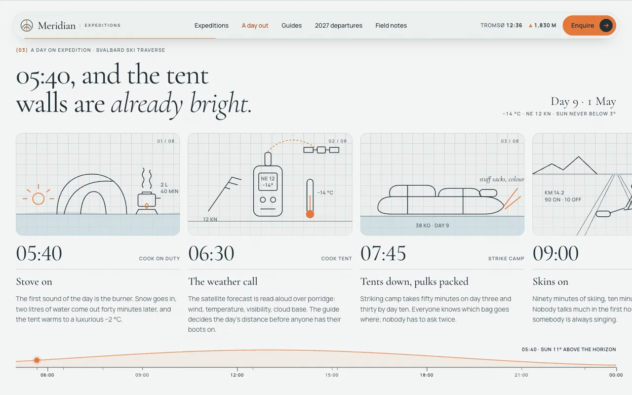 Meridian Expeditions template — desktop screenshot 3