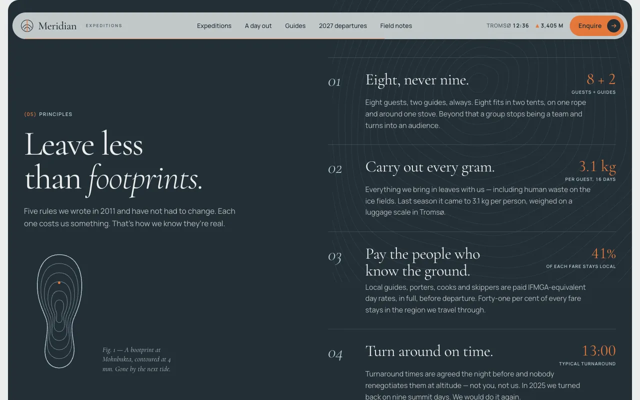 Meridian Expeditions template — desktop screenshot 4