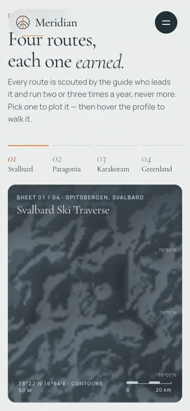 Meridian Expeditions template — mobile screenshot 2