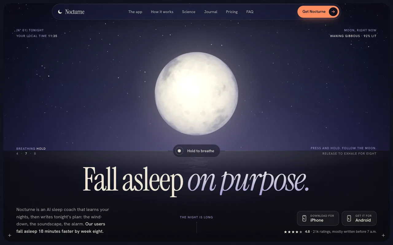 Nocturne template — desktop screenshot 1