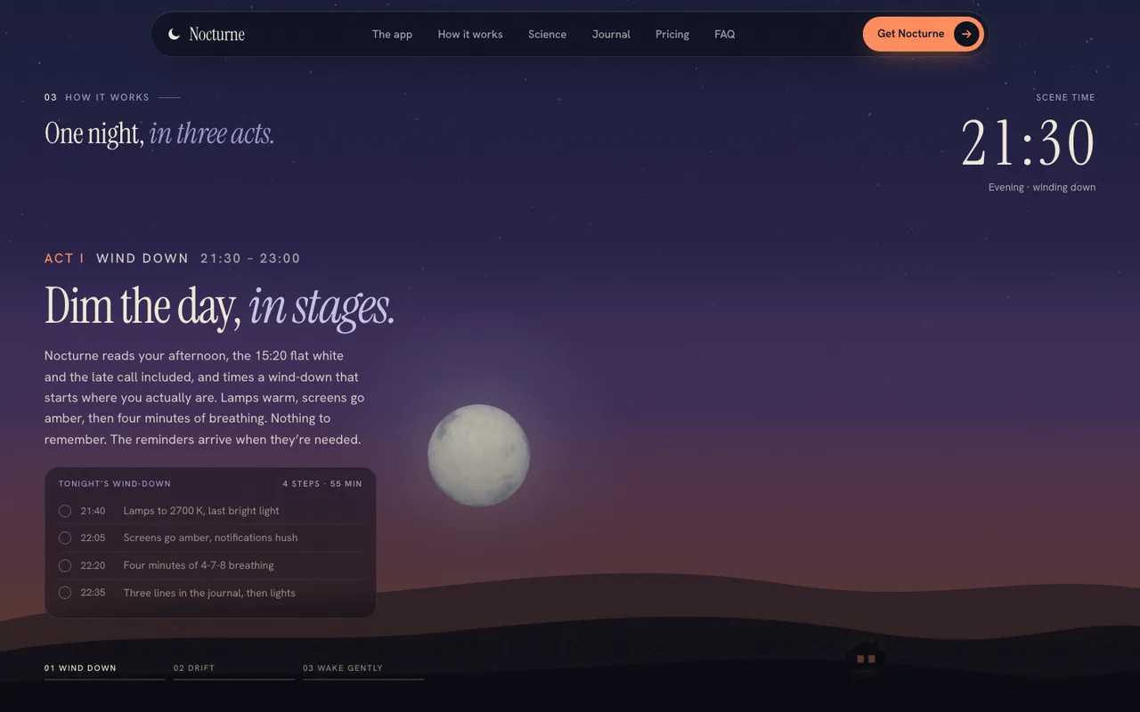 Nocturne template — desktop screenshot 3