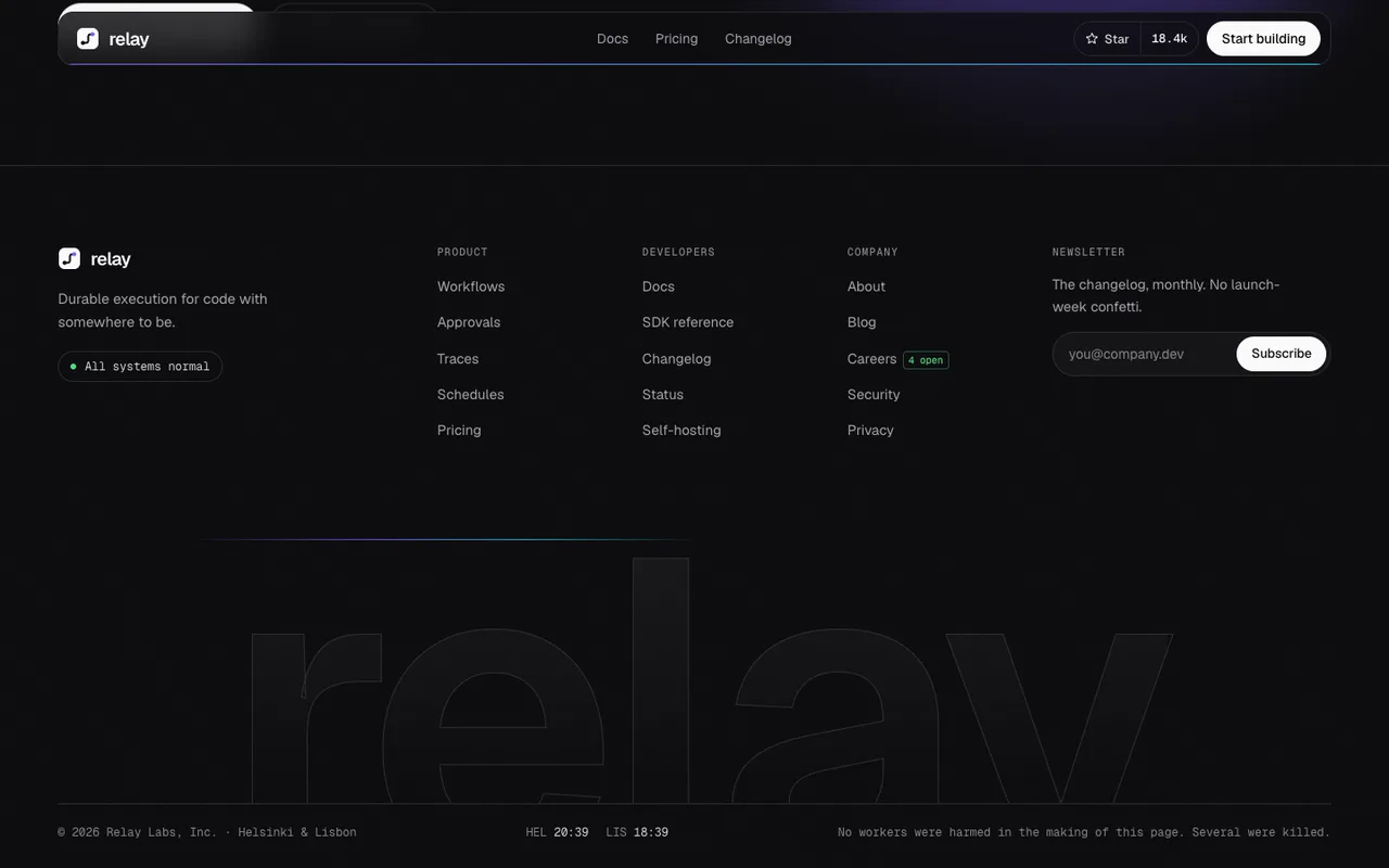 Relay template — desktop screenshot 4