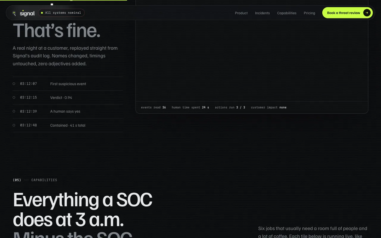 Signal template — desktop screenshot 2