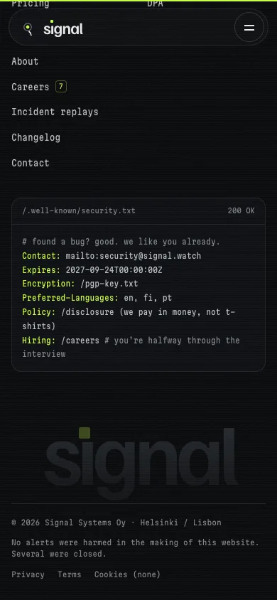 Signal template — mobile screenshot 2